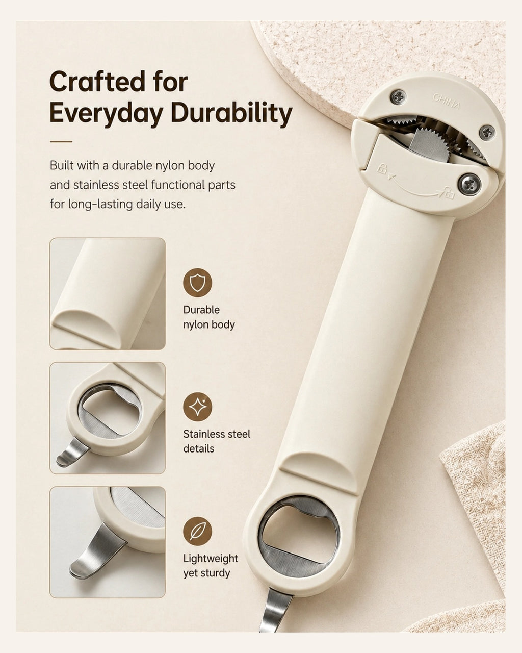 Telescopic jar opener with magnetic fridge storage