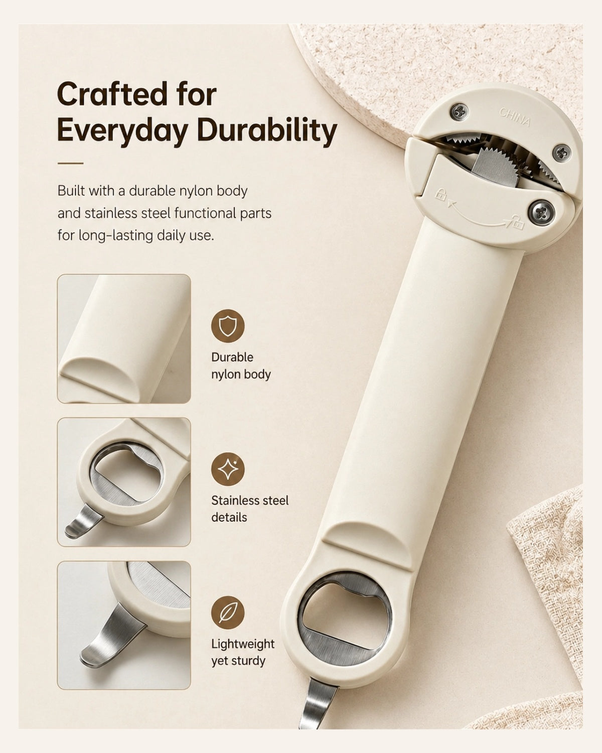 Telescopic jar opener with magnetic fridge storage