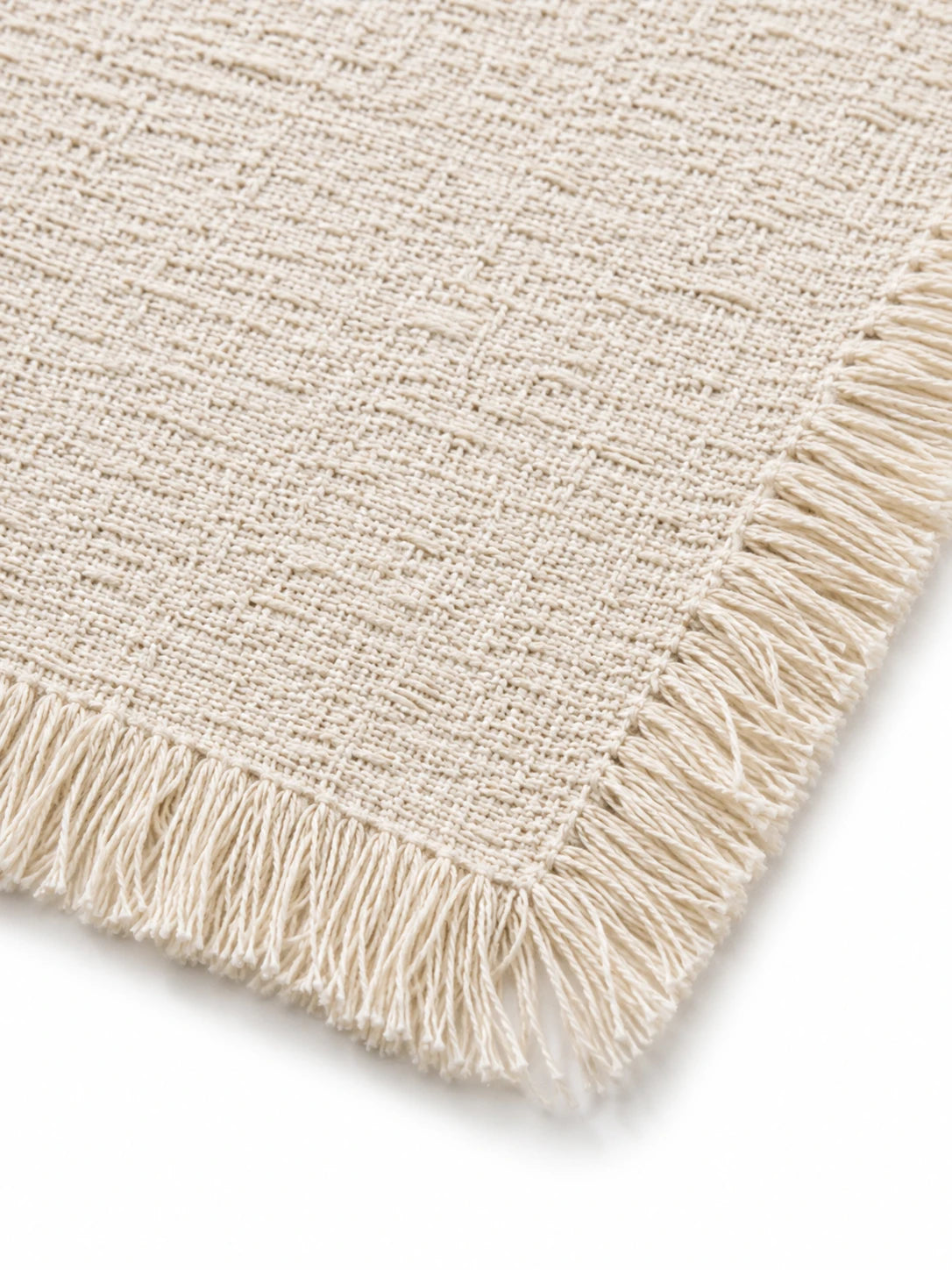 Fringed Cotton Styling Mat