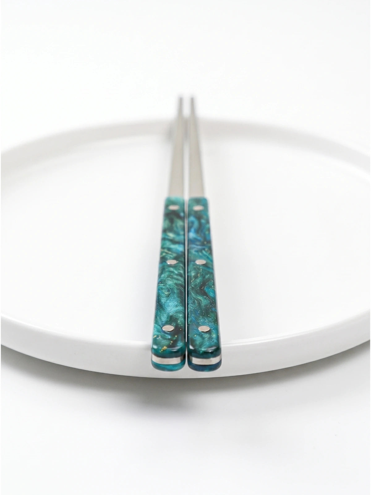 Lustre Acrylic Handle Stainless Steel Chopsticks