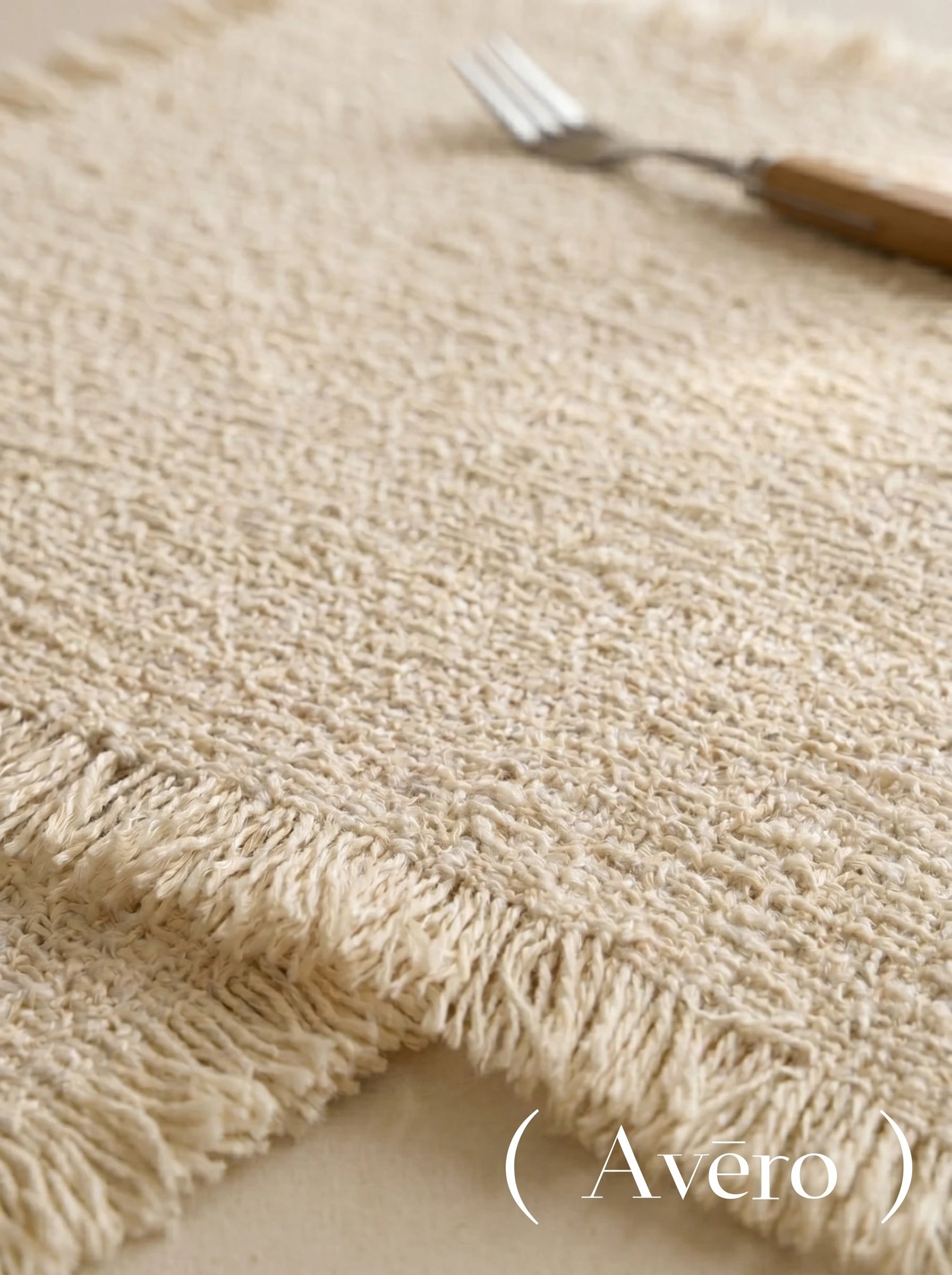 Fringed Cotton Styling Mat