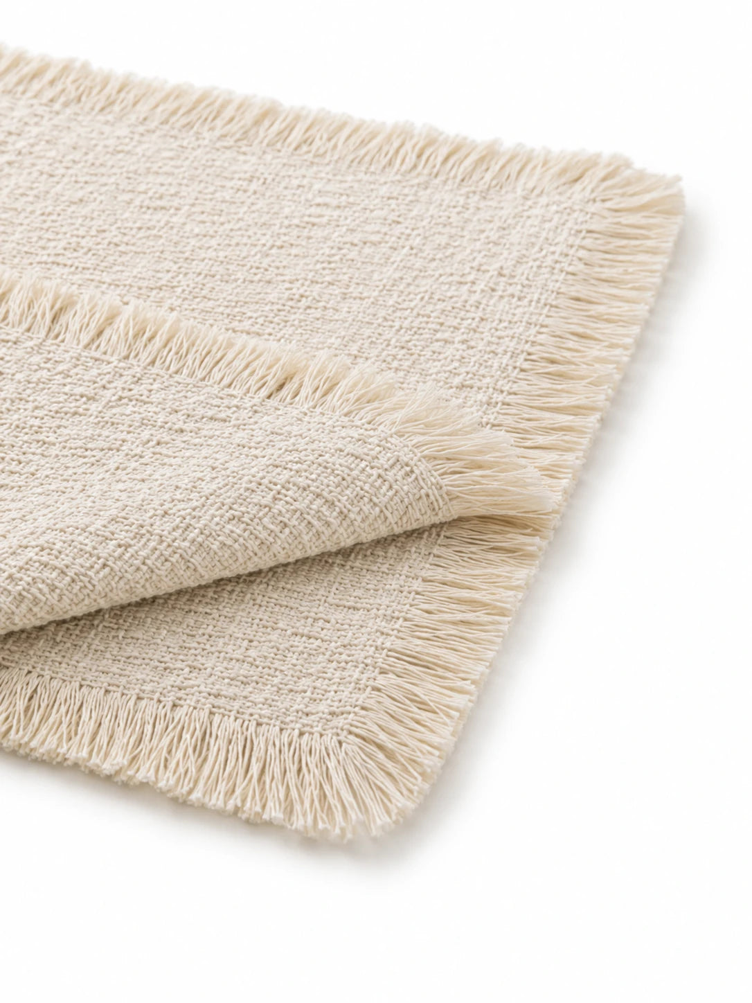 Fringed Cotton Styling Mat