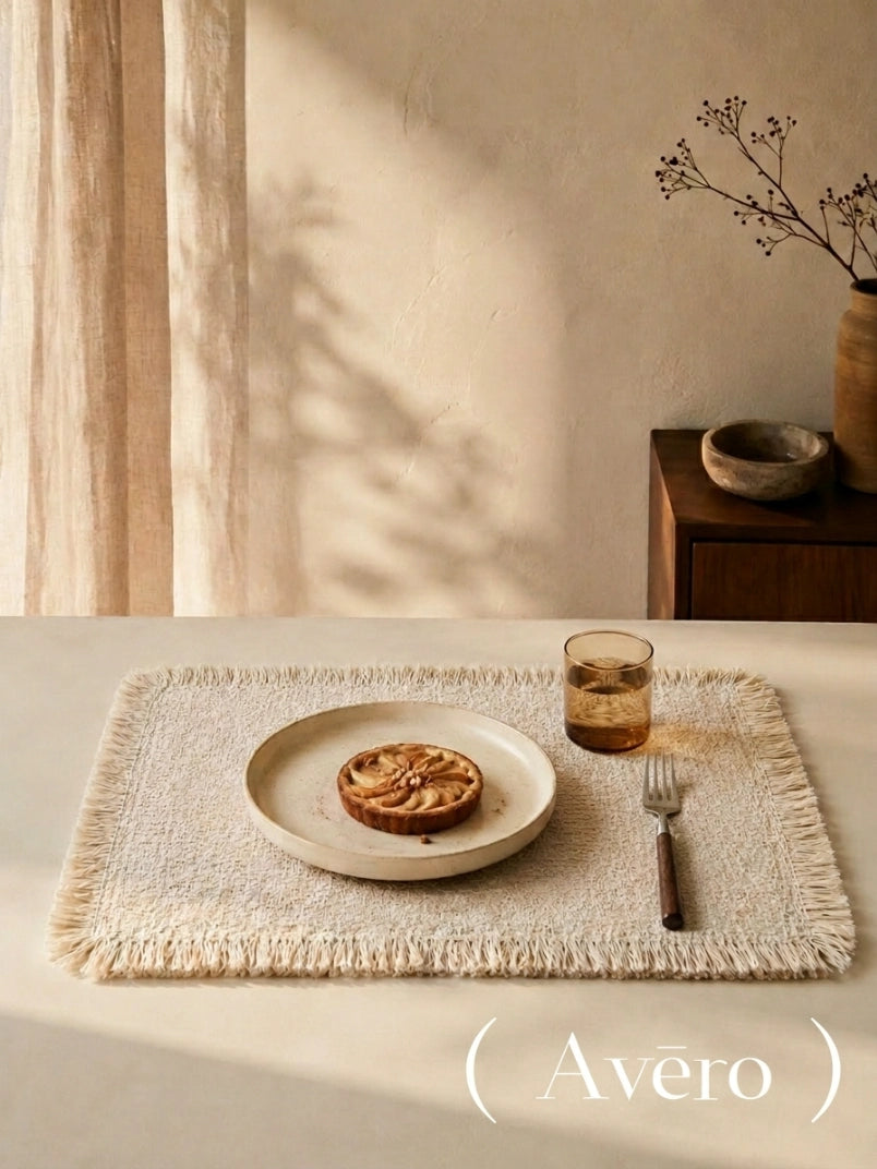Fringed Cotton Styling Mat