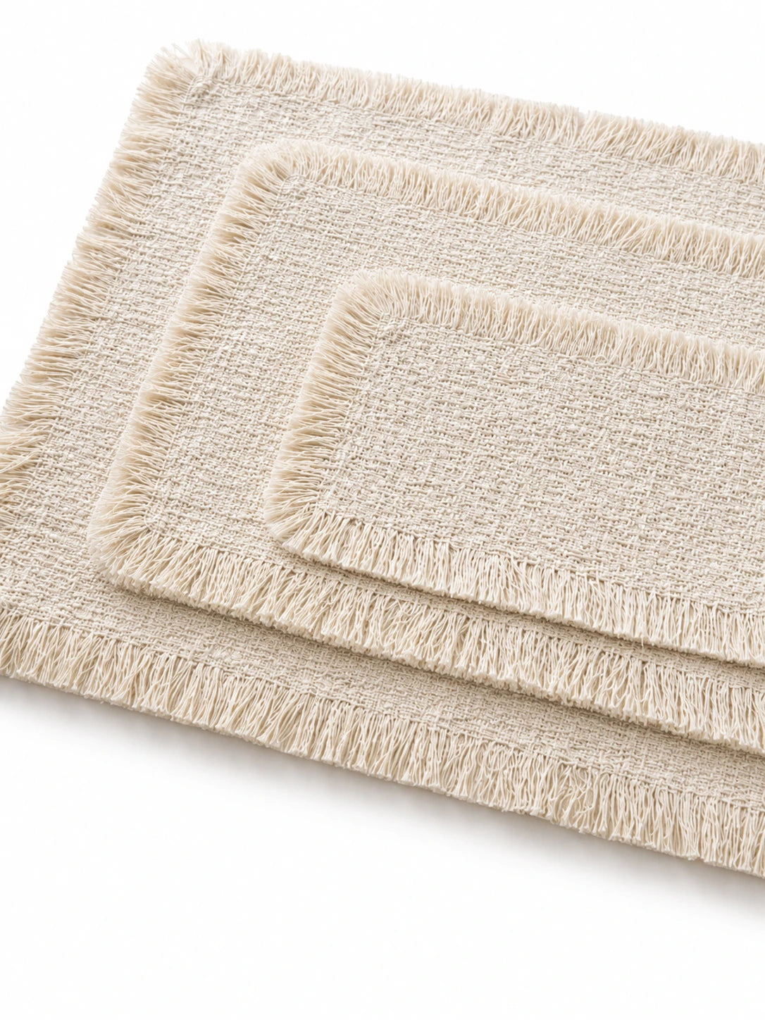 Fringed Cotton Styling Mat