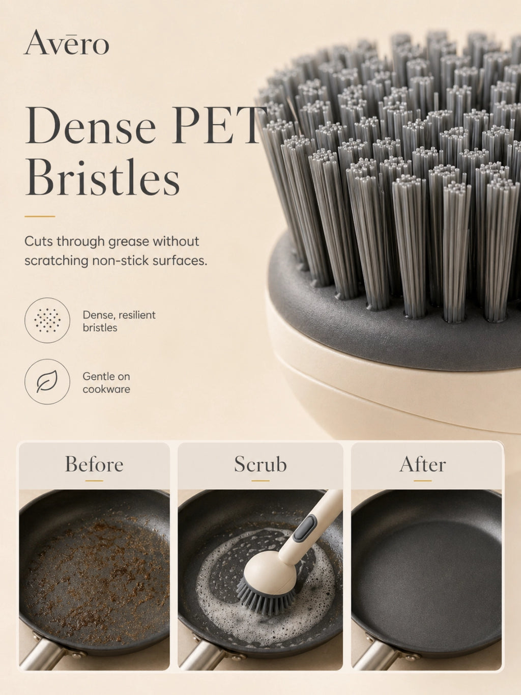 Adjustable soap dispensing dish brush with refillable handle