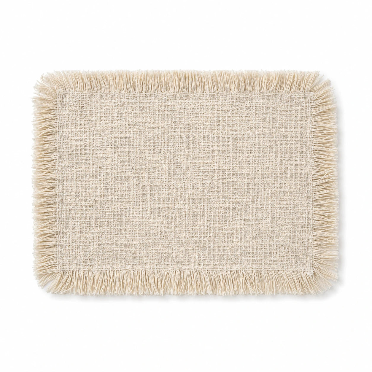 Fringed Cotton Styling Mat