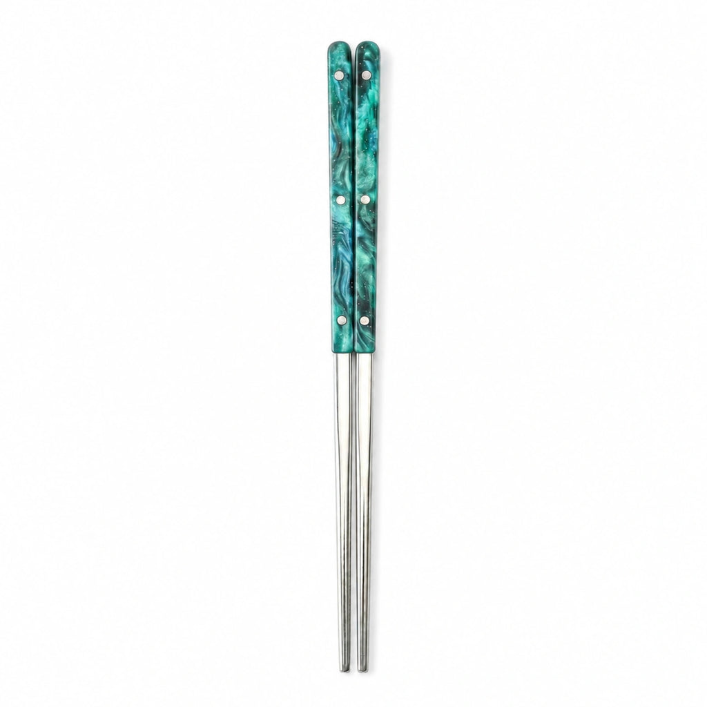 Lustre Acrylic Handle Stainless Steel Chopsticks