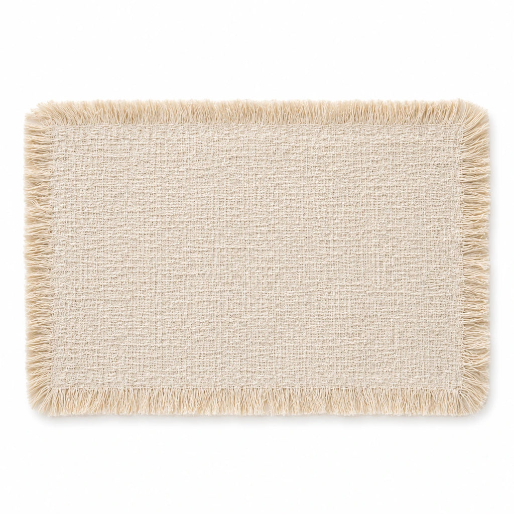 Fringed Cotton Styling Mat