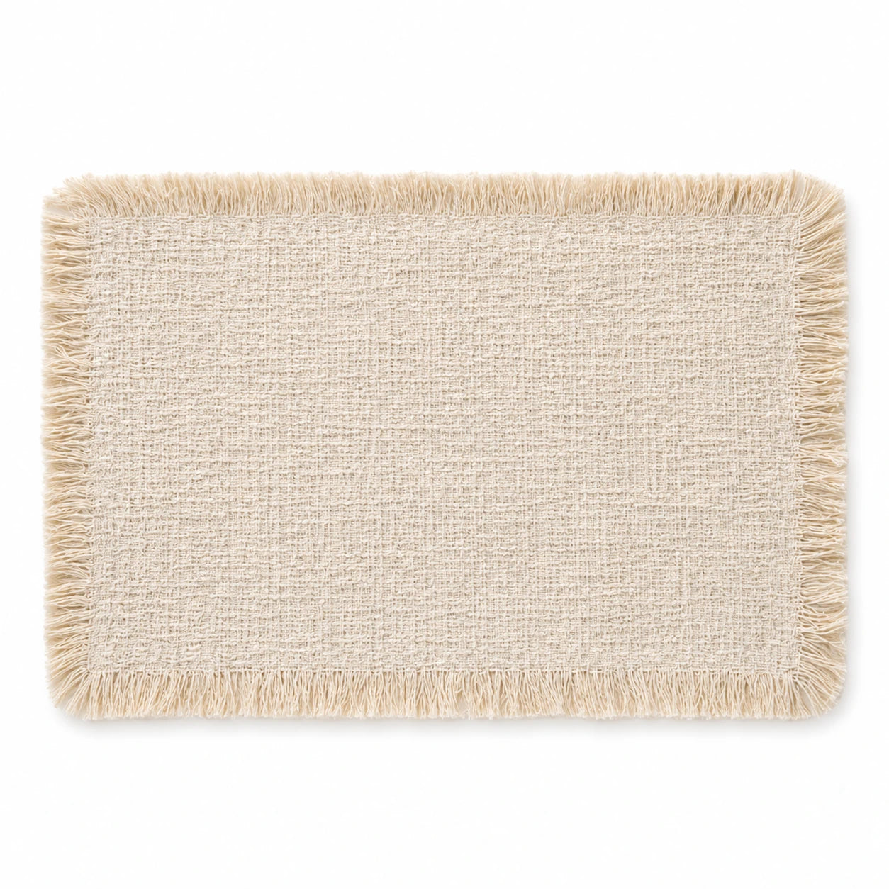 Fringed Cotton Styling Mat
