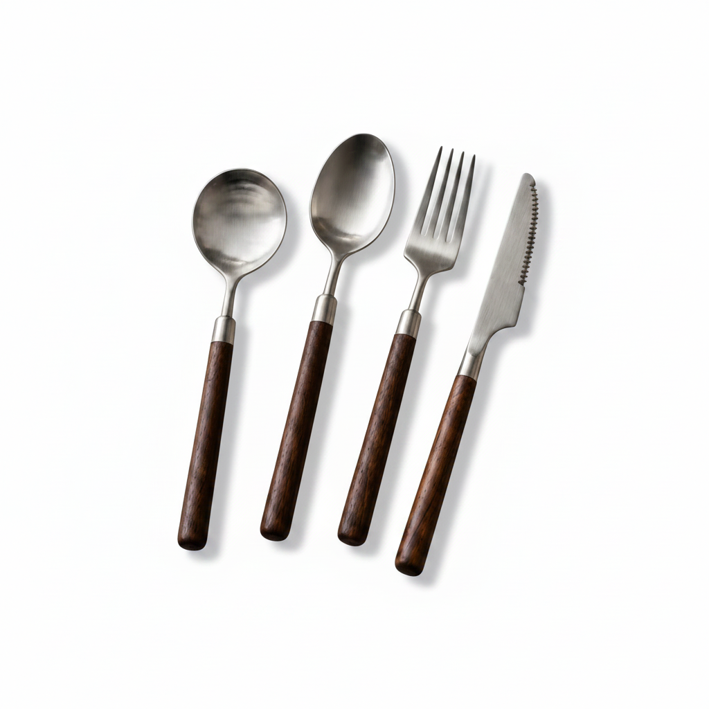 Black Walnut Cutlery Set