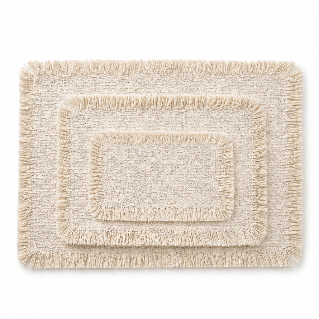Fringed Cotton Styling Mat