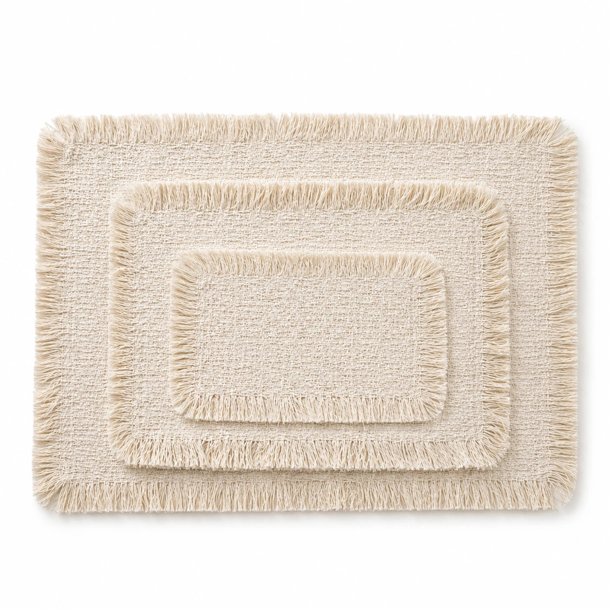 Fringed Cotton Styling Mat